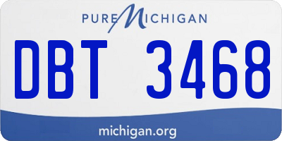MI license plate DBT3468