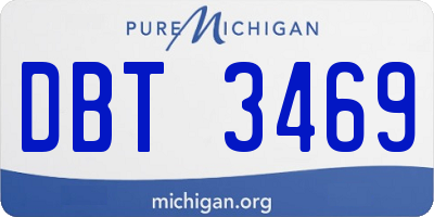 MI license plate DBT3469