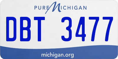 MI license plate DBT3477