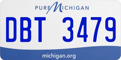 MI license plate DBT3479