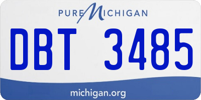 MI license plate DBT3485