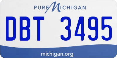 MI license plate DBT3495