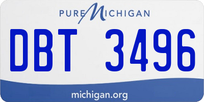 MI license plate DBT3496