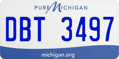 MI license plate DBT3497