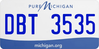 MI license plate DBT3535