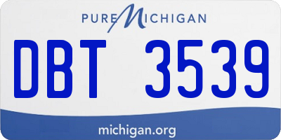 MI license plate DBT3539