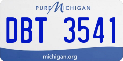 MI license plate DBT3541