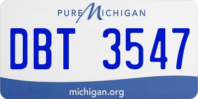 MI license plate DBT3547