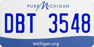 MI license plate DBT3548