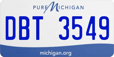 MI license plate DBT3549