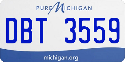 MI license plate DBT3559