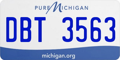 MI license plate DBT3563
