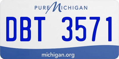 MI license plate DBT3571