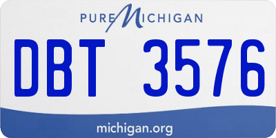 MI license plate DBT3576
