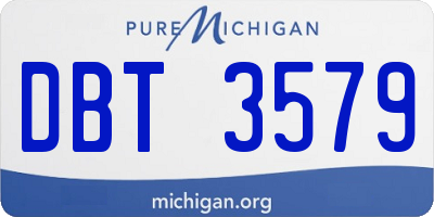 MI license plate DBT3579