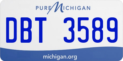 MI license plate DBT3589