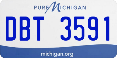 MI license plate DBT3591