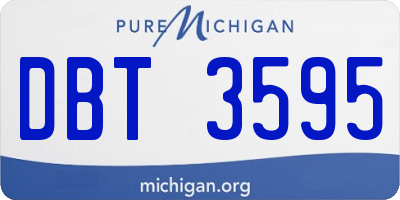MI license plate DBT3595
