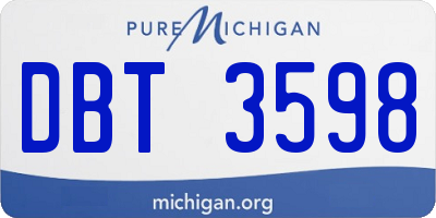 MI license plate DBT3598