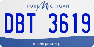 MI license plate DBT3619