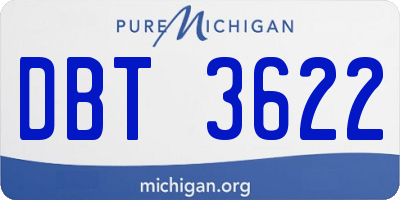 MI license plate DBT3622