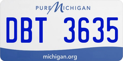 MI license plate DBT3635