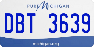 MI license plate DBT3639