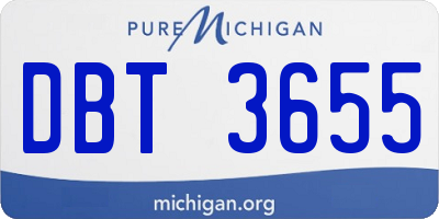 MI license plate DBT3655