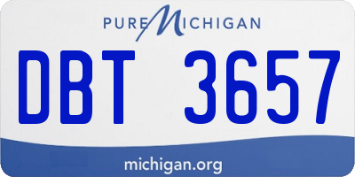 MI license plate DBT3657