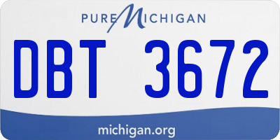 MI license plate DBT3672