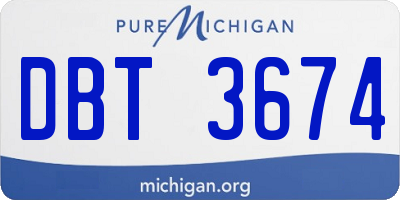 MI license plate DBT3674