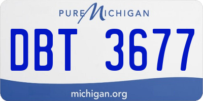 MI license plate DBT3677