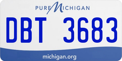 MI license plate DBT3683