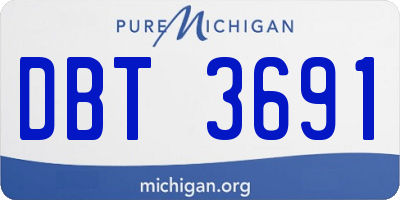 MI license plate DBT3691