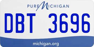 MI license plate DBT3696
