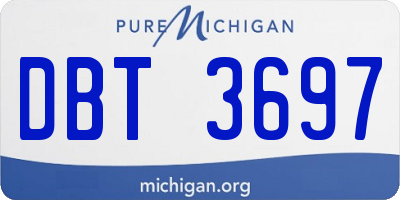 MI license plate DBT3697
