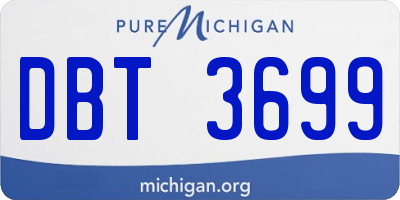 MI license plate DBT3699
