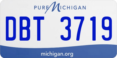 MI license plate DBT3719