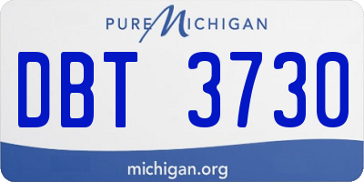 MI license plate DBT3730