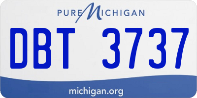 MI license plate DBT3737
