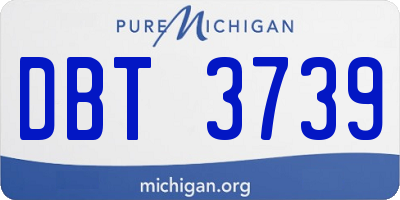 MI license plate DBT3739