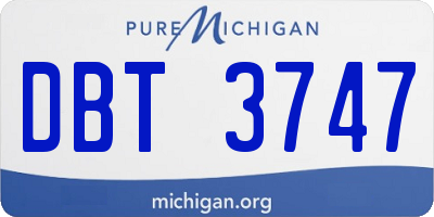 MI license plate DBT3747