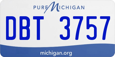MI license plate DBT3757