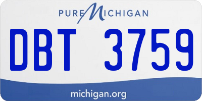 MI license plate DBT3759