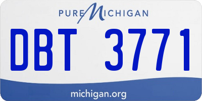 MI license plate DBT3771