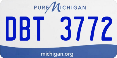 MI license plate DBT3772