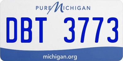 MI license plate DBT3773