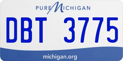 MI license plate DBT3775