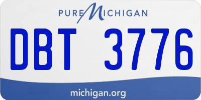 MI license plate DBT3776