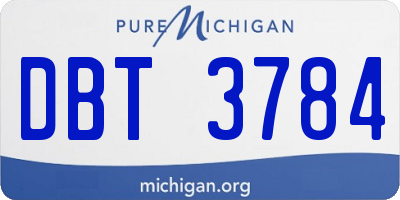 MI license plate DBT3784